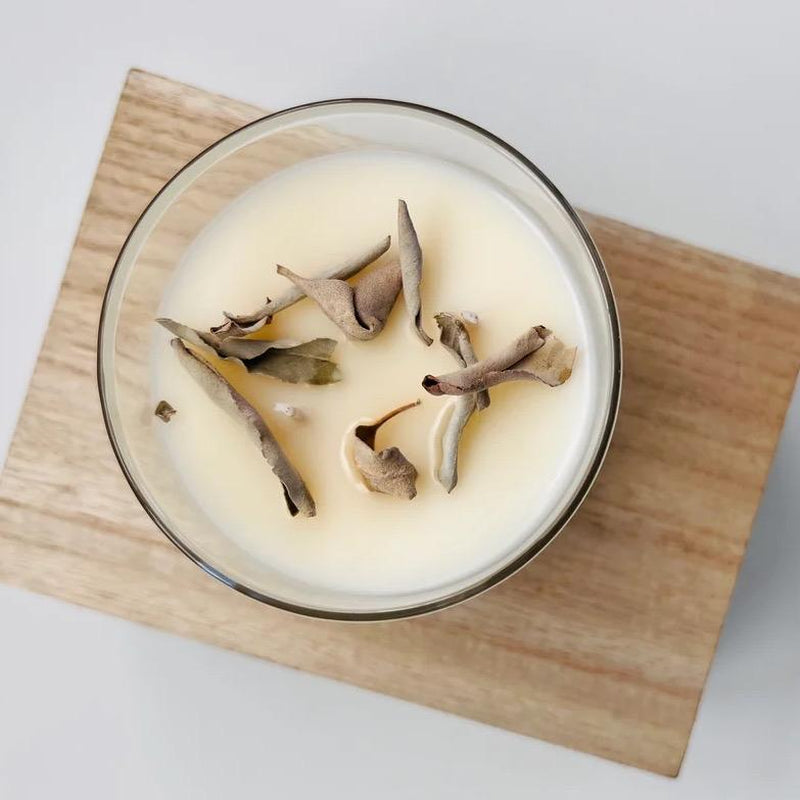 Sage Candles - Decorative with Organic Sage and Scent for Home Decoration