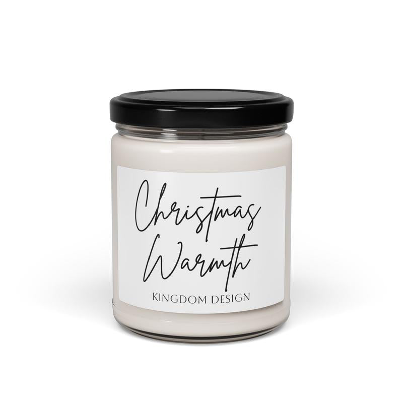 Christmas Scented Candle, Winter Soy Candle - Holiday Gift, Minimal Decor, Winter Scents, Christmas Candle, Holiday Candle Glass Coconut Christmas Candle Premium Candle Holiday Candle