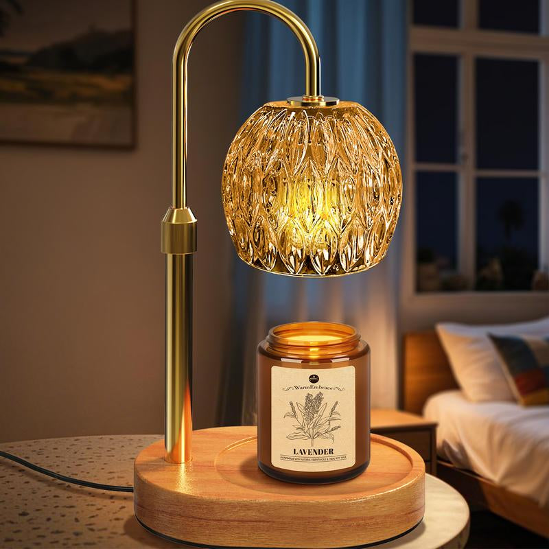 Warmembrace Candle Warmer Lamp, with Free Scented Candle and 2 Bulbs, Height Adjustable with Timer, Unique Boutique Candle Warm Lamp for Home & Bedroom Decor, Ideal Gift for Birthday/Mother'S Day, Halloween Gifts, Christmas Gifts,Anniversary Gift