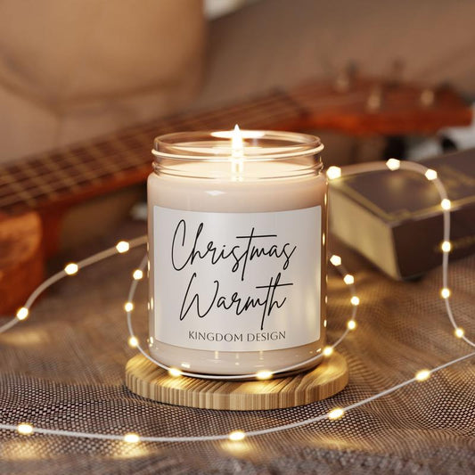 Christmas Scented Candle, Winter Soy Candle - Holiday Gift, Minimal Decor, Winter Scents, Christmas Candle, Holiday Candle Glass Coconut Christmas Candle Premium Candle Holiday Candle