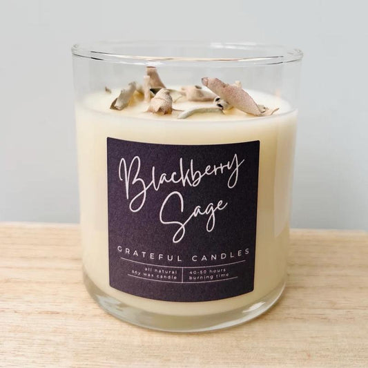 Sage Candles - Decorative with Organic Sage and Scent for Home Decoration