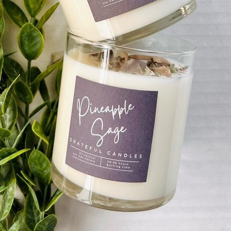 Sage Candles - Decorative with Organic Sage and Scent for Home Decoration
