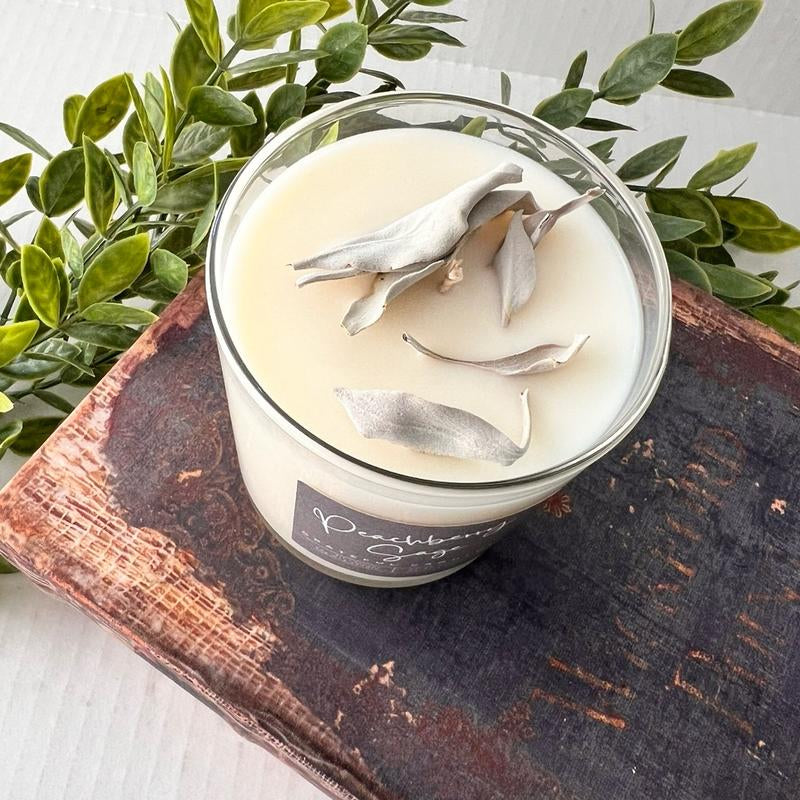 Sage Candles - Decorative with Organic Sage and Scent for Home Decoration
