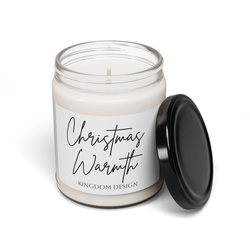 Christmas Scented Candle, Winter Soy Candle - Holiday Gift, Minimal Decor, Winter Scents, Christmas Candle, Holiday Candle Glass Coconut Christmas Candle Premium Candle Holiday Candle