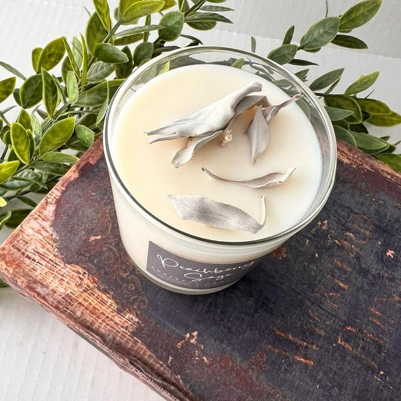 Sage Candles - Decorative with Organic Sage and Scent for Home Decoration