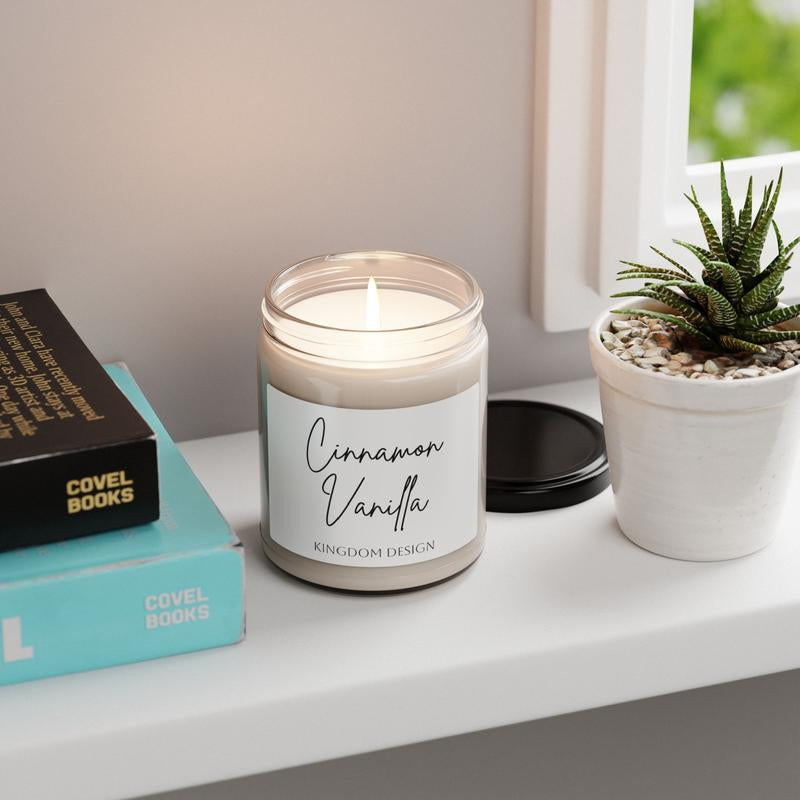 Christmas Scented Candle, Winter Soy Candle - Holiday Gift, Minimal Decor, Winter Scents, Christmas Candle, Holiday Candle Glass Coconut Christmas Candle Premium Candle Holiday Candle