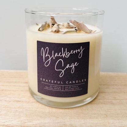 Sage Candles - Decorative with Organic Sage and Scent for Home Decoration