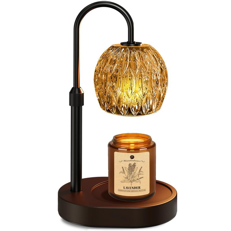 Warmembrace Candle Warmer Lamp, with Free Scented Candle and 2 Bulbs, Height Adjustable with Timer, Unique Boutique Candle Warm Lamp for Home & Bedroom Decor, Ideal Gift for Birthday/Mother'S Day, Halloween Gifts, Christmas Gifts，Anniversary Gift